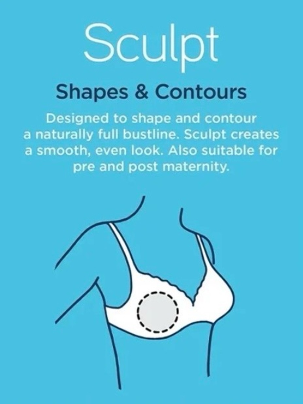 Flaunt “Sculpt” Clear Silicone Bra Shapers/Inserts - One Size 1 Pair